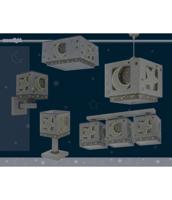 Dalber hanglamp Moonlight glow in the dark 24 cm 60W grijs - thumbnail