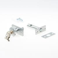 Nemef 2602/4-50 mm blister Insteekgrendel | DM50mm | voorplaat F1 geëloxeerd 22x55mm rechthoekig | F1 geëloxeerde knop | rozet | schoot zamac verzinkt - thumbnail