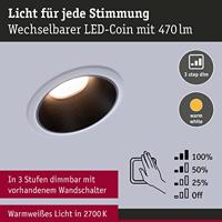 Paulmann 93402 Cole Coin Inbouwlamp Set van 3 stuks LED 6 W Wit, Zwart - thumbnail