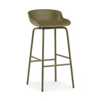 Normann Copenhagen Hyg barkruk H75 Olive staal - thumbnail