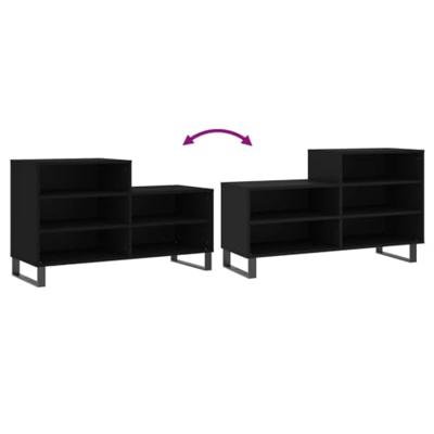 VidaXL Schoenenkast 102x36x60 cm bewerkt hout zwart
