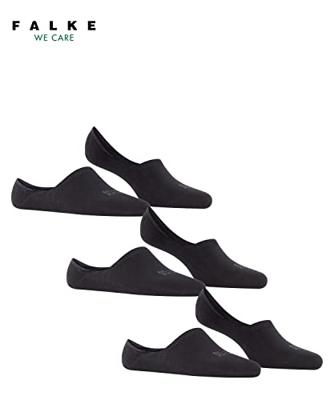 FALKE 3-paar Step High - dames footies met anti slip - Kousenvoetjes die niet afzakken - Sokken voor in loafers - 36 - Zwart - Onderbroek - - 36 -