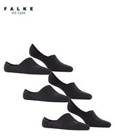 FALKE 3-paar Step High - dames footies met anti slip - Kousenvoetjes die niet afzakken - Sokken voor in loafers - 36 - Zwart - Onderbroek - - 36 - - thumbnail