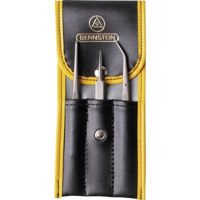 Bernstein Tools for Electronics 5-030 Pincetset 3-delig Super-spits, Stomp, Spits, gebogen, fijn 160 mm