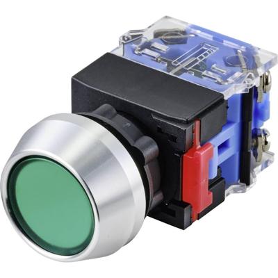 TRU COMPONENTS LAS0-L-11/G Druktoets 250 V 5 A 1x uit/(aan) Moment IP40 1 stuk(s)