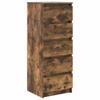 Dressoir met lades 37,5x35x99 cm spaanplaat gerookt eikenhout - thumbnail