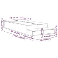 Opbergbedframe Sonoma Eiken 236.5 x 80 x 31.5 cm Bewerkt hout - thumbnail