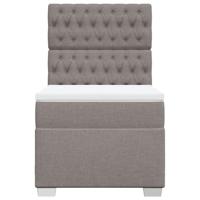 Boxspring met matras stof taupe 90x190 cm - thumbnail