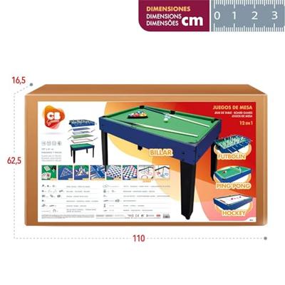 Multi-spel tafel CB Games 107 x 83,5 x 61 cm 12 in 1