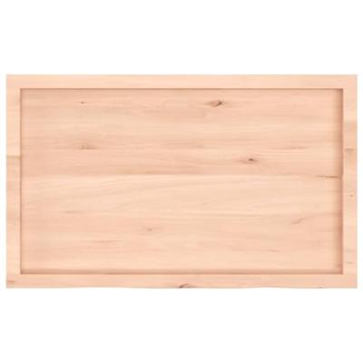 VidaXL Wastafelblad 100x60x(2-4) cm onbehandeld massief hout