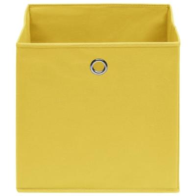 VidaXL Opbergboxen 10 st 28x28x28 cm nonwoven stof geel VidaXL Opbergboxen 10 st 28x28x28 cm nonwoven stof geel