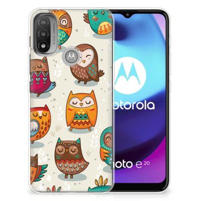Motorola Moto E20 | E40 | TPU Hoesje | Vrolijke Uilen