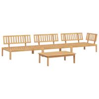 4-delige Loungeset pallet massief acaciahout - thumbnail