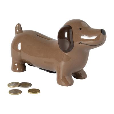 Spaarpot teckel - bruin - 20x7x10.5 cm Spaarpot teckel - bruin - 20x7x10.5 cm