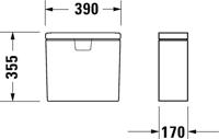 Duoblokreservoir Duravit No.1 + Binnenwerk Met Aansluiting Links/Rechts 6L Dualflush Hoogglans Wit Duravit - thumbnail