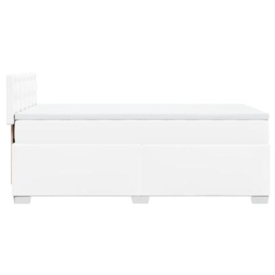 Boxspring met matras kunstleer wit 90x200 cm - thumbnail