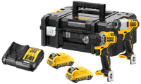 DeWalt dck2110l2t actieset dcd701 boorschroefmachine + dcf801 slagschroevendraaier 12v 2x 3.0ah xr - dck2110l2t-qw - thumbnail
