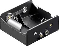 Goobay 11452 Batterijhouder Aantal cellen: 2 D (mono) Drukknopaansluiting (l x b x h) 73 x 71 x 31 mm - thumbnail