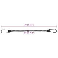 Spanelastieken met reflecterende strips en haken 50 stuks 38 cm - thumbnail