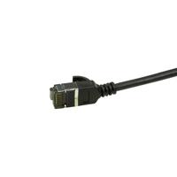 LogiLink CQ9053S RJ45 Netwerkkabel, patchkabel CAT 6A U/FTP 2.00 m Zwart Extreem dun, Vlambestendig, Flexibel, Folie afscherming, Halogeenvrij, Snagless, - thumbnail