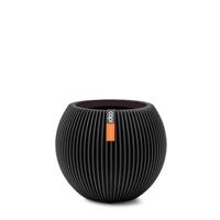 Capi Bloempot Vaas Bol Groove Zwart Ø29cm - thumbnail