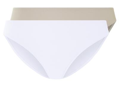 esmara 2 Dames onderbroeken (Beige/wit, L (44/46))