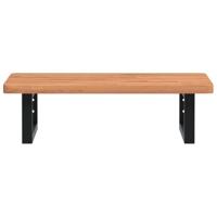 Badkamer wandschap staal en massief beukenhout - thumbnail