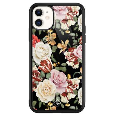 iPhone 11 glazen hardcase - Flowerpower iPhone 11 glazen hardcase - Flowerpower