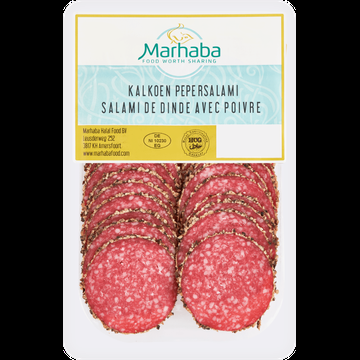 Marhaba Kalkoen Pepersalami 100 g bij Jumbo Marhaba Kalkoen Pepersalami 100 g bij Jumbo
