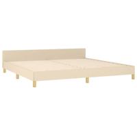 Bedframe zonder matras stof crèmekleurig 200x200 cm - thumbnail