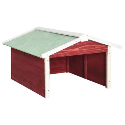 Overkapping voor grasmaaier 72x87x50 cm vurenhout rood en wit Overkapping voor grasmaaier 72x87x50 cm vurenhout rood en wit