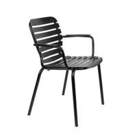 Zuiver Tuinstoel 'Vondel' Met armleuning, Aluminium, kleur Zwart - thumbnail