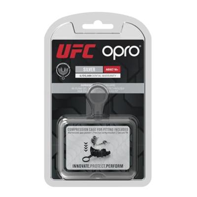 Opro 791004 UFC Silver Superior Fit Mouthguard - White-Silver - SR