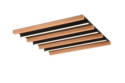 Trio Led plafondlampFontana 45x45 cm - houtlook - 648914532