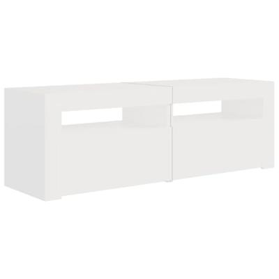 Tv-meubel met LED-verlichting 120x35x40 cm wit