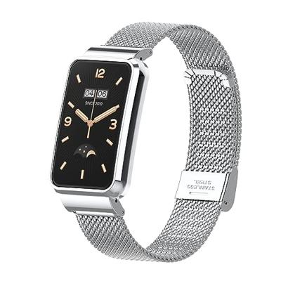 Milanese bandje met case - Zilver - Xiaomi Smart band 7 Pro Milanese bandje met case - Zilver - Xiaomi Smart band 7 Pro
