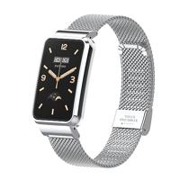 Milanese bandje met case - Zilver - Xiaomi Smart band 7 Pro - thumbnail