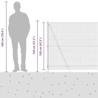 VidaXL Afrasteringspaal grijs 10 x 1,2 m (25 x 25 mm gaas) - thumbnail
