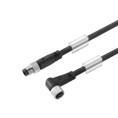 Weidmüller 1857660150 Sensor/actuator connector, geassembleerd M8 Aantal polen (sensoren): 4 Stekker, recht, Bus, haaks 1.50 m 1 stuk(s)