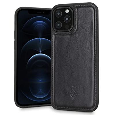 NorthLife - iPhone 12 Pro Max - Leren Backcover hoes - Zwart