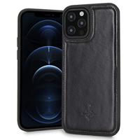 NorthLife - iPhone 12 Pro Max - Leren Backcover hoes - Zwart - thumbnail