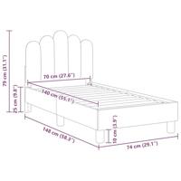Peuterbedframe met hoofdbord Roze 70 x 140 cm Stof - thumbnail