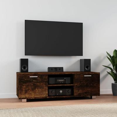 Tv-meubel 120x40,5x35 cm bewerkt hout gerookt eikenkleurig