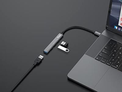 Equip 128961 USB-hub 4-poorts 1x3.0/3x2.0 USB->USB-C grijs