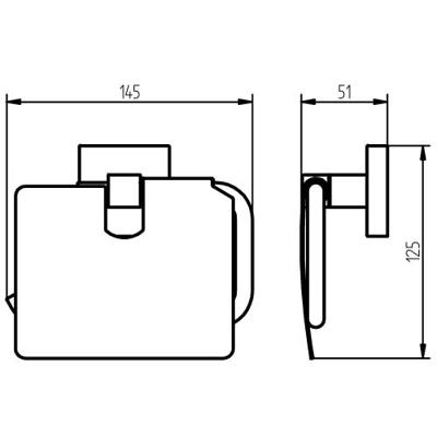 Toiletrolhouder Haceka Mezzo Tec met Klep Mat Chroom Haceka