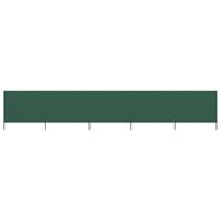 VidaXL Windscherm 5-panelen 600x80 cm stof groen - thumbnail