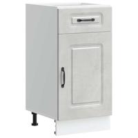 Keuken onderkast Kalmar bewerkt hout betongrijs - thumbnail