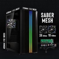 PC-behuizing zonder voeding - BITFENIX Sabre Mesh (zwart) - Medium toren - ATX-formaat - thumbnail