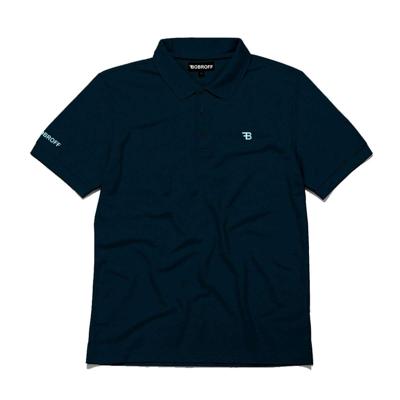 Herenpolo met Korte Mouwen Bobroff Navy Maat XL