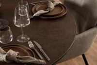 Bendt Ronde Eettafel 'Line' Keramiek, 119cm, kleur Bruin - thumbnail